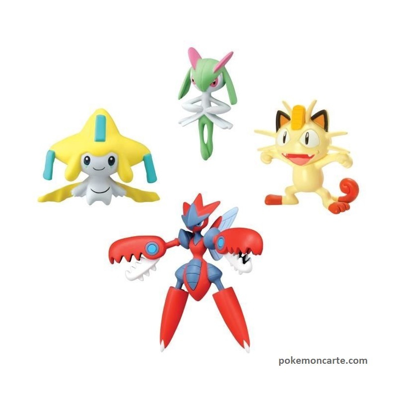 produit figurines pokemon pokemon x et y mega cizayox jirachi miaouss et kirla